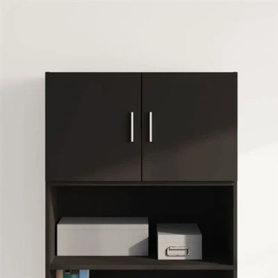 Afbeelding van Wandkast 70x42,5x40 cm bewerkt hout zwart