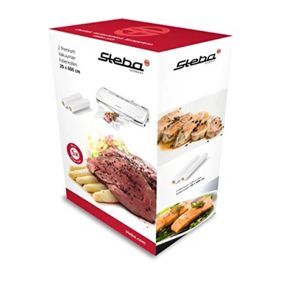 Afbeelding van Steba Vacuümfolierollen 20x600 cm Geschikt voor Diepvries, Magnetron en Sous Vide Koken 3D structuur 2 Stuks