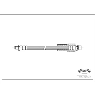 Afbeelding van CORTECO 19026692 Remslang Vooras 330mm BMW: 3 Saloon, Touring