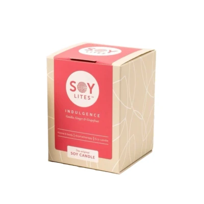 Afbeelding van Soylites Soja home fragrance kaars Indulgence; Vanilla, Grapefruit, Ginger, 15 uur