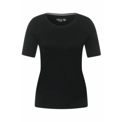 Afbeelding van Cecil korte mouw shirt black 317515 10001