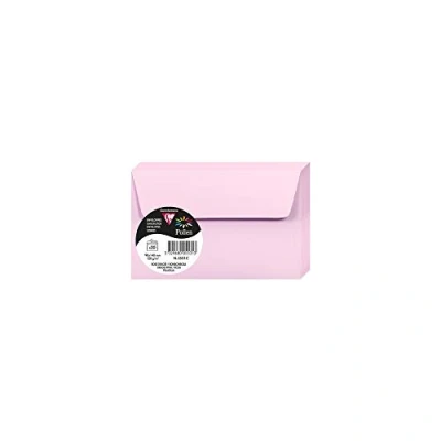 Afbeelding van Clairefontaine 5531C, verpakking met 20 zelfklevende enveloppen, formaat 9 x 14 cm, 120 g/m², kleur: snoeproze, uitnodiging voor evenementen en overeenkomst, Pollen serie, glad papier van hoge
