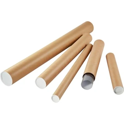 Image de Neutral tube d&#039;expédition, dimensions internes 500 x 80 mm, carton marron, externes 525 84 avec couvercle e