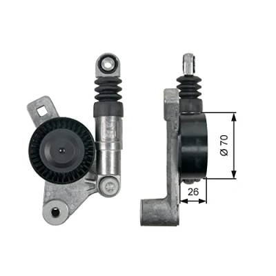 Afbeelding van Gates Spanrol (poly) V riem T39132