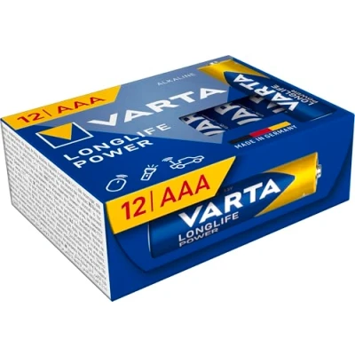 Afbeelding van Varta Longlife Power AAA CUBE12 (12 Pcs., AAA, 1260 mAh), Batterijen