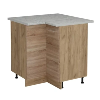Afbeelding van Vicco Hoekkast R Line, Sonoma/Krachtige eik goud, 75.6 cm WB Marmer