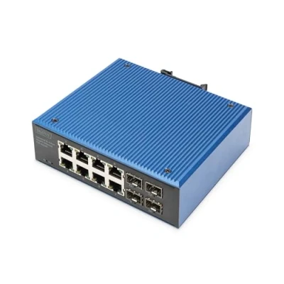 Afbeelding van Digitus DN 651153 Industrial Ethernet Switch 8 + 4 poorten 10 / 100 1000 MBit/s PoE functie