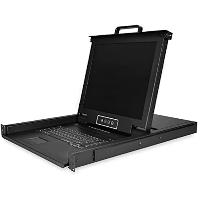 Afbeelding van StarTech 1U 8 poorts VGA rackmonteerbare KVM console 17 inch