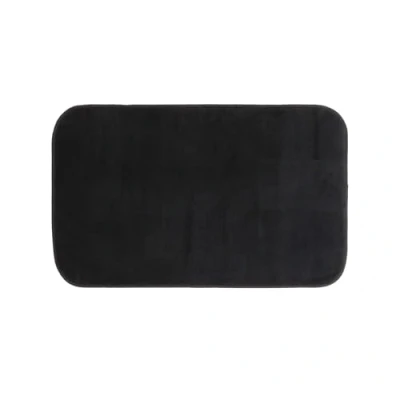 Image de Tapis de bain 45 x 75 cm microfibre unie vitamine Noir Douceur d&#039;Intérieur