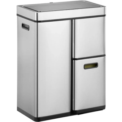 Afbeelding van Eko Mirage Plus Sensor Recycler pedaalemmer 30 + 15 l, mat RVS