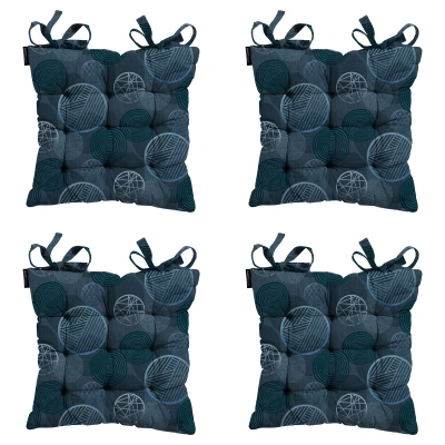 Afbeelding van Madison Toscane kussen 46X46 Circle blue 4 stuks