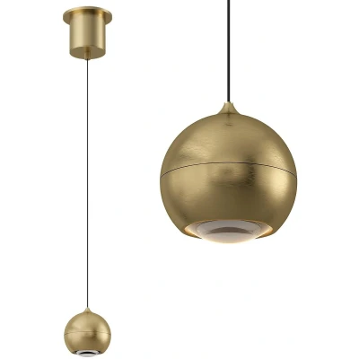 Afbeelding van Hanglamp Miami Goud Ø 10cm Incl. Katrol Systeem