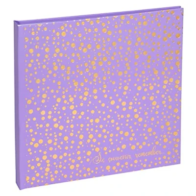 Image de Exacompta Plum&#039; Album 60 x 4x6 po (10x15 cm) points polka dorés violet 1