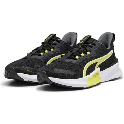 Afbeelding van Puma Pwrframe TR 2 Hardloopschoenen neutraal, Heren, Maat: 39, Black/yellow burst/white Textiel/ synthetisch