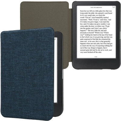 Afbeelding van kwmobile hoes geschikt voor Kobo Clara BW / Colour Stoffen beschermhoes e reader in blauw