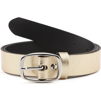 Afbeelding van Ladeheid Dames Kledingriem Riem Broekriem Verstelbaar Leer MS EL D41 Goud 90 cm