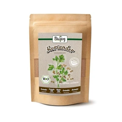 Afbeelding van Biojoy Biologisch korianderpoeder (250 g), gemalen koriander, kruiden voor de keuken, zonder additieven (Coriandrum sativum)