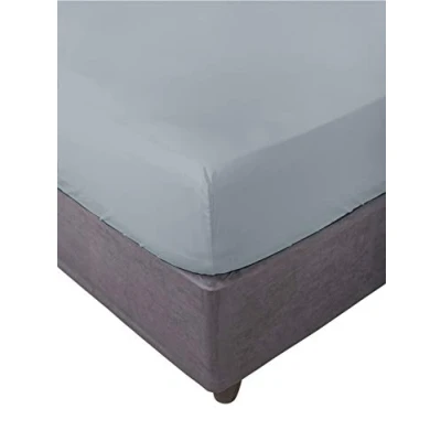 Afbeelding van Miracle Home Elastisch hoeslaken, zacht, comfortabel, anti pilling, katoen, 50% polyester, grijs, 180 x 200 cm, polyester
