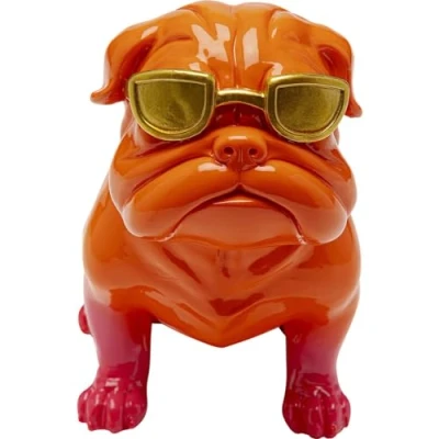 Afbeelding van Woonaccessoires Fashion bulldog 17cm oranje Kare Design