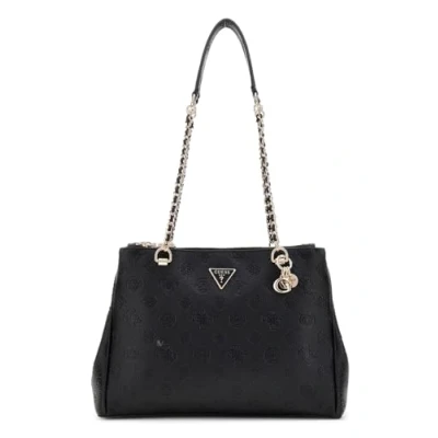 Afbeelding van GUESS Schoudertas Cresidia Status Shoulder Satchel Bag Black Zwart