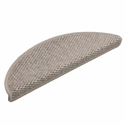 Afbeelding van Trapmatten zelfklevend 15 st sisal look 56x17x3 cm taupe