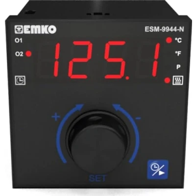 Afbeelding van Emko ESM 9944 N 2 punt, P, PI, PD, PID Temperatuurregelaar Pt100, J, K, R, S 200 tot 1700 C Relais 7 A, 5 A (l x b h) 96 mm