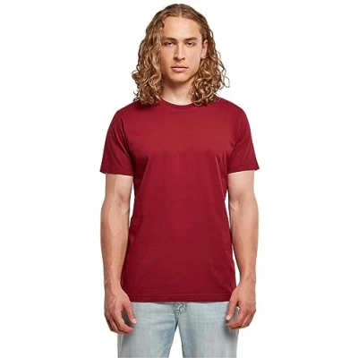 Afbeelding van Herenshirt &#039;Basic Round Neck&#039; met korte mouwen Cherry S