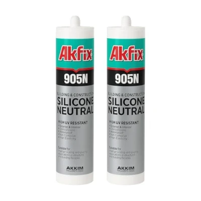 Afbeelding van Silicone neutre transparent Résistant aux UV, à la moisissure et l&#039;eau Mastic d&#039;étanchéité pour salle de bain, cuisine, fenêtres construction 310 ml (2)