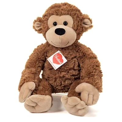 Afbeelding van Hermann Teddy Knuffeldier aap Fritz zachte pluche stof premium knuffels lichtbruin 32 cm Apen