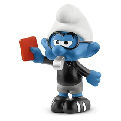 Afbeelding van Schleich Scheidsrechtersmurf 20809 Speelfiguur De Smurfen 3,7 x 3,2 5,5 cm