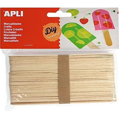 Afbeelding van Apli Jumbo Houten Sticks, Blister Met 40 Stuks Knutselmateriaal