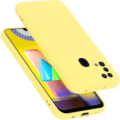 Afbeelding van Cadorabo Hoesje geschikt voor Samsung Galaxy M31 in LIQUID GEEL Beschermhoes gemaakt van flexibel TPU silicone Case Cover
