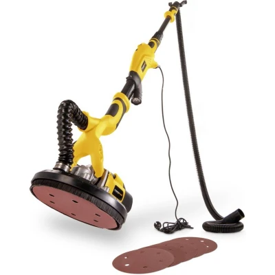 Afbeelding van Powerplus POWX04761 Telescopische langnekschuurmachine 710W Ø225mm Incl. 6x schuurpapier Voor plafond en muur