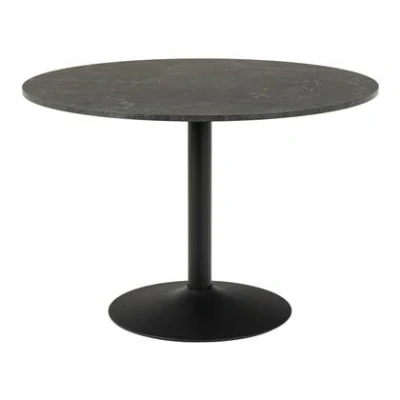 Afbeelding van Eettafel Heeze Marmer Zwart Ø 110 cm 74 hoog Rond Eetkamertafel Keukentafel