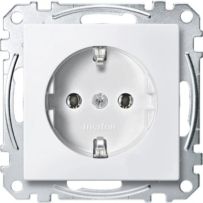 Afbeelding van Merten MEG2301 0419 Wandcontactdoos System M Polar wit