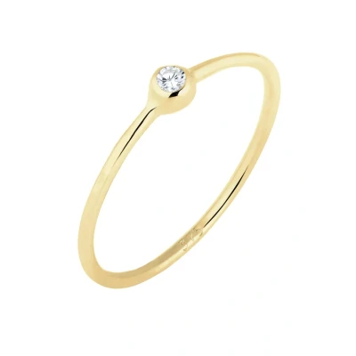 Afbeelding van Elli Premuim ring, 58, goud, kristal, Goudkleurig, Kristal