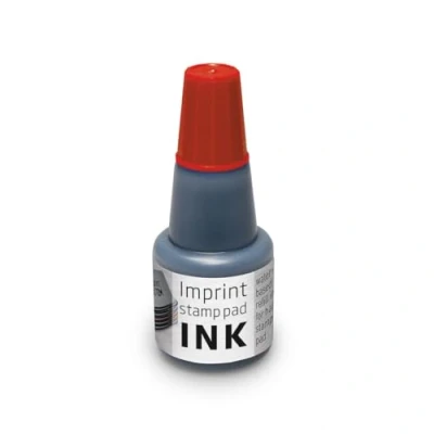 Image de Trodat Imprint 7711 recharge d&#039;encre pour tampon encreur 9071M, 9072M, 9073M 1 flacon de 24 ml, rouge, encre à base d&#039;eau, empreinte propre, taille 7,5 x 3 cm