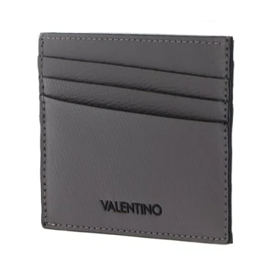 Afbeelding van VALENTINO Leren Kaarthouder Chico Wallet Fango Grijs