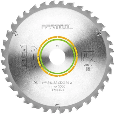 Afbeelding van Festool Cirkelzaagblad voor Laminaat Laminate/HPL Ø 260mm Asgat 30mm 64T 494606