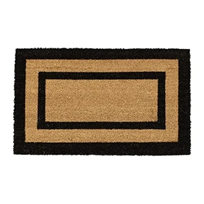 Afbeelding van Relaxdays deurmat kokos standaard, antislip kokosmat, voetmat, voetveger lang Naturel