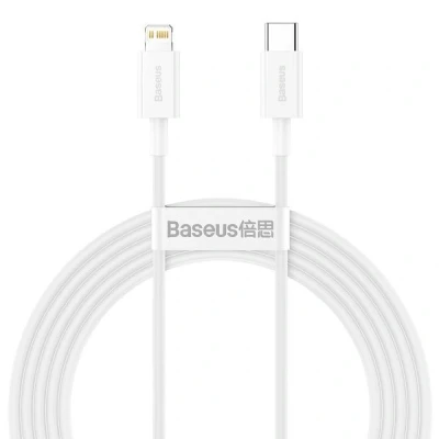Afbeelding van Baseus Superior Series USB C naar Lightning PD 20W Wit 2 Meter
