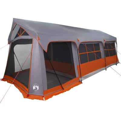 Afbeelding van vidaXL Camping Tent met Vensters Grijs en Oranje voor 10 Personen Waterdicht