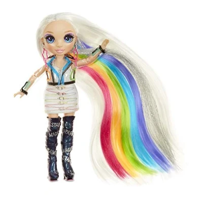 Afbeelding van Rainbow High Hair Studio Exclusieve Amaya Raine Pop met Extra Lang Haar en 5 in 1 Wasbare Kleuren