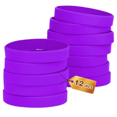 Afbeelding van HONTIUS siliconen armbanden, heldere elastische armbanden 20 cm rubberen voor sport heren dames tieners 12 stuks 30 stuks,