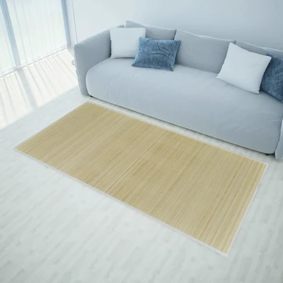 Afbeelding van Rechthoekige bamboe mat 80 x 200 cm (Neutraal)