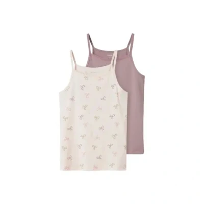 Afbeelding van Name it Nkfstrap BOW 2 PACK Hemd voor kinderen, Maat: 158/164, Barely pink