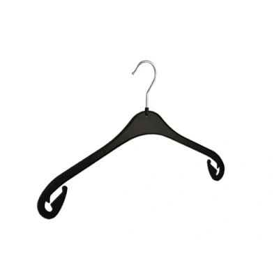 Afbeelding van De Kledinghanger Gigant 80 x Blousehanger / shirthanger NA43 kunststof zwart met rokinkepingen, 43 cm