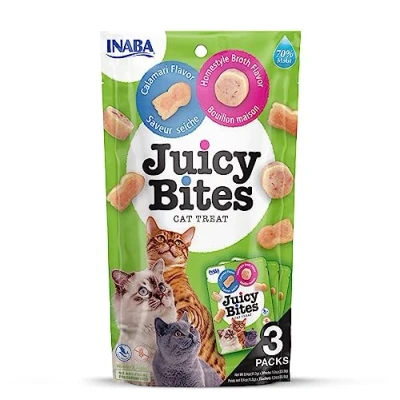 Afbeelding van Inaba Juicy Bites Kattensnack Kip Tonijn Inktvis 3x11.3 g