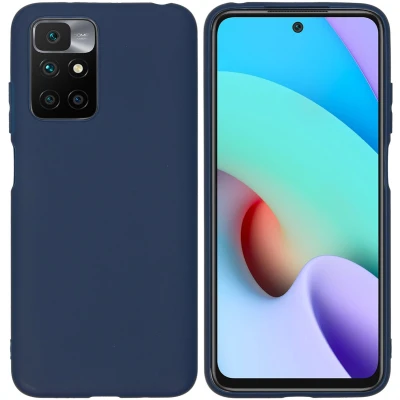 Afbeelding van iMoshion Hoesje Geschikt voor Xiaomi Redmi 10 Siliconen Color Backcover Donkerblauw