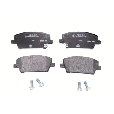 Afbeelding van HELLA 8DB 355 006 911 Remblokkenset Met akoestische slijtagewaarschuwing remzadelschroef HONDA: CIVIC 8 Hatchback